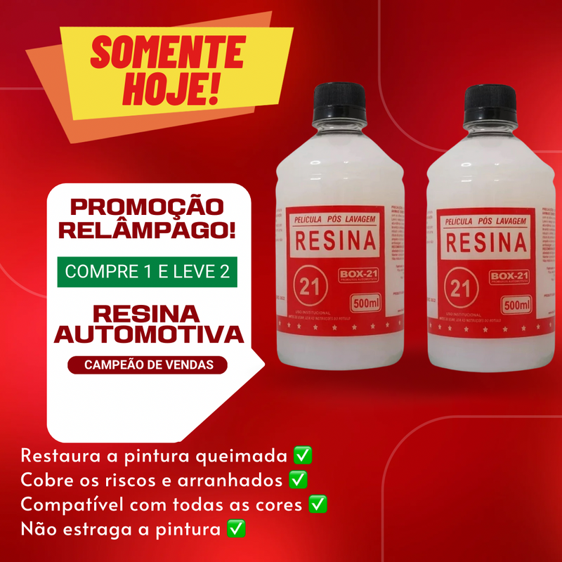 Kit 2 Resinas Automotivas Revitalizadora - OFERTA RELÂMPAGO!